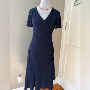 Elegant Navy Midi Dress